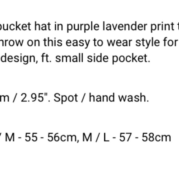 Lack of Color Wave lilac bucket hat size medium/ large new